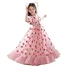 Lovey Holy Lace Princess Flower Girl Dresses Ball Gown First Communion Dresses For Girls Sequins Tulle Toddler Pageant Dresses 2021