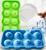 Moulds Round Ice Trays for Freezer With Lid Ball Mold Whiskey Sphere No Leaking 5 Colors Kitchen Bar Accessories Supplies Tools