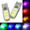50 Pcs/Lot jaune Silcone T10 W5W 5630 6SMD LED ampoules de voiture pour 194 168 2825 lampes de dégagement intérieur dôme porte lecture plaque d'immatriculation lumières 12 V