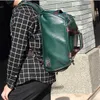 Borsa da uomo all'ingrosso in fabbrica semplice borsa da fitness in pelle verde moda borse sportive umide e asciutte borse da viaggio per il tempo libero in pelle per sport all'aria aperta 11265