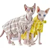 Sphynx-Katzen-Shirt, Sommer, dünne Schlittschuhe, haarloses Kleid, kurze Füße, Kleidung, Outfits, Haustier-Kleidung, Kostüme247p