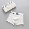 5er-Pack Jungen-Unterwäsche, reine weiße Farbe, kurze Boxer, Teenager-Schulhöschen, atmungsaktive Unterhose für Kinder, Kinderkleidung 2106221389307