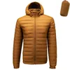 Herfst winter ultra licht 90% witte eendendons verwijderen Hooded man jas Jaqueta Masculino Chaqueta Hombre Puffer dunne mannen donsjack 211110