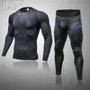 Warm Stretch Thermal Clothing Men Thermal Underwear Winter Long Johns Men Sports Compression Underwear Thermo Solid color Shirt 211108