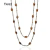 brown chain necklace