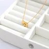 Initial Heart Pendant 18K Gold Plated Stainless Steel Tiny Letter Necklace Personalized Monogram Name Necklace for Women Girls