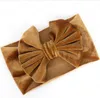 Gold Velvet Baby Headband Big Bows Turban Elastic Solid Hairband Newborn Girls Headwrap Baby Hair Accessories 14 Colors