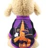15色のフリース犬アパレルハロウィーンシャツ秋冬猫服カスタマス服昇華ペット服のおもしろTシャツパンプキン海賊A32