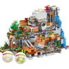 1351 Pz Mountain Cave Modello Building Blocks Cascata Mattoni Imposta Giocattoli Per Bambini Regali per bambini X0902