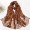 Scarves 25# 2023 Fashion Women Cut Flowers Chiffon Lace Floral Silk Scarf Spring Shawls And Wraps Towel Femme Beach Sjaals Kimd22