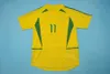Brazilië Camisa de futebol 2002 2004 2006 2010 Retro voetbalshirts Vintage Maillot Classic voetbalshirt #9 RONALDO #10 RIVALDO #11 RONALDINHO 1957 1988 1994 1998 2000