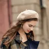 Baretten winter verstelbare parel vintage schilder hoed baret warme wol Franse kunstenaar cap