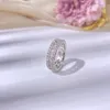 Ontwerpers ring mode-sieraden luxe klassieke acht klauw diamant ringen sterling zilveren vrouwen sieraden veelzijdig als verjaardagscadeau-stijl erg leuk