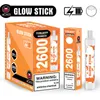 Authentic Aokit Glow Stick E-sigarette monouso E-sigarette POD Il kit del dispositivo RGB Light 2600 Blows Battery ricaricabile 8ml Penna Penna Prerieduta