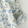 Elegant Floral Print Midi Dress Long Sleeve Straight Style Female Dresses Casual Stylish Chic Mid Calf Vestidos 210430