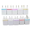 Universal Mini 2.1A Caricabatterie USB Dual USB Phnom Penh Electroplating Chargers Mobile Chargers Colore per smartphone Huawei Xiaomi