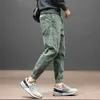 Sonbahar Ly Moda Erkekler Kot Gevşek Fit Vintage Tasarımcı Rahat Kadife Kargo Pantolon Harem Pantolon Streetwear Hip Hop Joggers