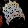 Corone nuziali europee di alta qualità per le donne Copricapo capelli accessori abito da sposa Copricapo dorato Regina Corona in oro rosa ZY3015