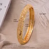 Annayoyo 1pcs/lot Dubai Wedding Bangles Women Ethiopian Jewelry Gold Color Africa Bracelets Women Arab Birthday Jewelry Gifts Q0719