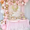 1set Macaron Ballon Arch Gris Rose Ballon Rose Or Confetti Décoration De Fête De Mariage Baby Shower Sexe Révéler Fournitures 210408