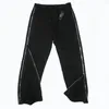 Pantaloni da abito con cerniera laterale nera Pantaloni da uomo in twill jogger a quattro tasche Styling 2021 Streetwear