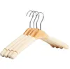 50Pcs Solid Wood Hangers Trousers Coat Clothes Hanger for Suit Sponge Padded Coats Shirts Cloth Holders SN2592