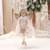 Julgransdekorationer Plysch Angel Doll Girl Pendant Navidad Nyår Xmas Hängande Ornaments Kids Gift Phjk2110