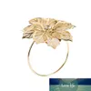 12pcs alloy flower Design Napkin Rings for Wedding Receptions Gifts Banquet Dinner Crystal Flower Napkin Rings Wedding Decor Factory price expert design Quality