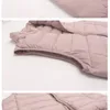 ダウンコートベスト女性スタンド襟アヒルライナー暖かいウイストコートホワイトウィンター服韓国のフグジャケットプラスサイズ3xL 210527