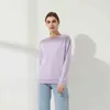 Sweatshirts Wixra Solid Top Basic O-Leck Ladies Long Manches à manches longues Fashion Fashion Autumn plus taille 211220