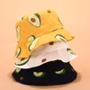 Cloches Ldlyjr Fruit avocado print emmer hoed visser outdoor reis zonnedop hoeden voor kinderen en volwassenen