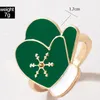 Cluster Rings Lovely Glove Ring For Women Fashion Snowflake Colorful Drop Oil Alloy Finger Lady Christmas Jewelry Wholesale 20815
