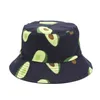 YFM650 Avokado Pamuk Kadın Geri Dönüşümlü Kova Şapka Beanies Hop Baskılı Meyve Bahar Plaj Panama-Şapka Yaz Yürüyüş Güneş Şapka Spor Kadın Kap Ottie