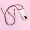 Luxe schattige lanyard siliconen telefoonhoesje voor Xiaomi Redmi Note 10 9 8 MI 11 10 9 T Lite Pro ultradunne ketting touw Cover Coque