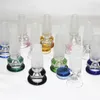 narguilés poignée 14mm 18mm bong bol verre 2 en 1 taille avec tige pour bongs bols à fumer