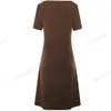 Trevligt för alltid sommar kvinnor solid färg casual klänningar rakt lös skift kvinnlig klänning btyt027 210419