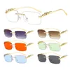 Lunettes de soleil Designer Luxury Femmes Hommes Clear Ocean Lens Lens Aesthetic Eyewear Vintage Square Square Sun Sun Sun-Sun UV400 2022 Tendance