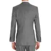 3 piece Formal Business Men Suits for Wedding Slim fit Dark Grey Groom Tuxedo with Notched Lapel Custom Man Fashion Costume New X0909