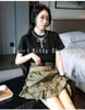 EGIRLビーズコットンシャツ女性パールボウタイプラスサイズ美屋ブラックトップスTシャツティーレディースTシャツ