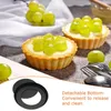 2/4/8 PCS Non-Stick Tart Quiche Fols Fols Pie Pizza Cake Mold Wymienny Luźne Dno Flive Heavy Duty Pan Pieczenia