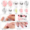 Falska naglar 120pcs / set Candy Nail Tips Cartoon Full Cover Kid Pink Fake Press på Barn Konst för Little Girls Manicure Tool