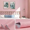 Wallpapers Bonito Rosa Estrela Papel de Parede Bebé Menino Room Decoração 3d Auto-adesivo Negro Negro Estrelas PVC Wall Papel para crianças Quarto QZ167