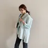 Estate moda coreana manica lunga colletto rovesciato donna top e camicette tinta unita casual allentata divisa stile OL camicetta 10294 210427