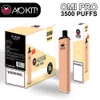 OKIT OKIT OMI PRO Dispositivo descartável Kit E-Cigarros 5% Força 3500 Puffs Bateria Recarregável 10ml Cartucho Prefilado Vape Vape Pena10