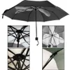 Middle Finger Umbrella Rain Windproof Up Yours Creative Folding Parasol Fashion Impact Black