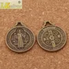 Katolicism Benedict Medal Cross SmqLivb Charm 18.3x21.7mm Antika Silver Katolska Hängsmycken Smycken Resultat L496 120pcs / Lot