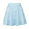 Zomer Dames Floral Print Rok Hoge Taille Paraplu Mini Rok Vrouwelijke Invisible Rits Chiffon Print Korte Rok Dames 210514