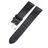 Watch Bands Black Handmade Crocodile Leather Strap Ultra-Thin 18 19 20 21 22MM Watchband Soft Bracelet Retro Style Men's Deli22