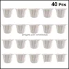 Coffeeware Cocina, Comedor Bar Garden Filtros de café 40 PCS / 2 paquetes Disponible Hine Reemplazo de tazas de filtrado de papel para la caída de la cocina del hogar