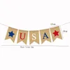 USA Swallowtail Banner Independence Day String Flags United States Brev Bunting Banners Linen Pull Flag Party Decoration YL588